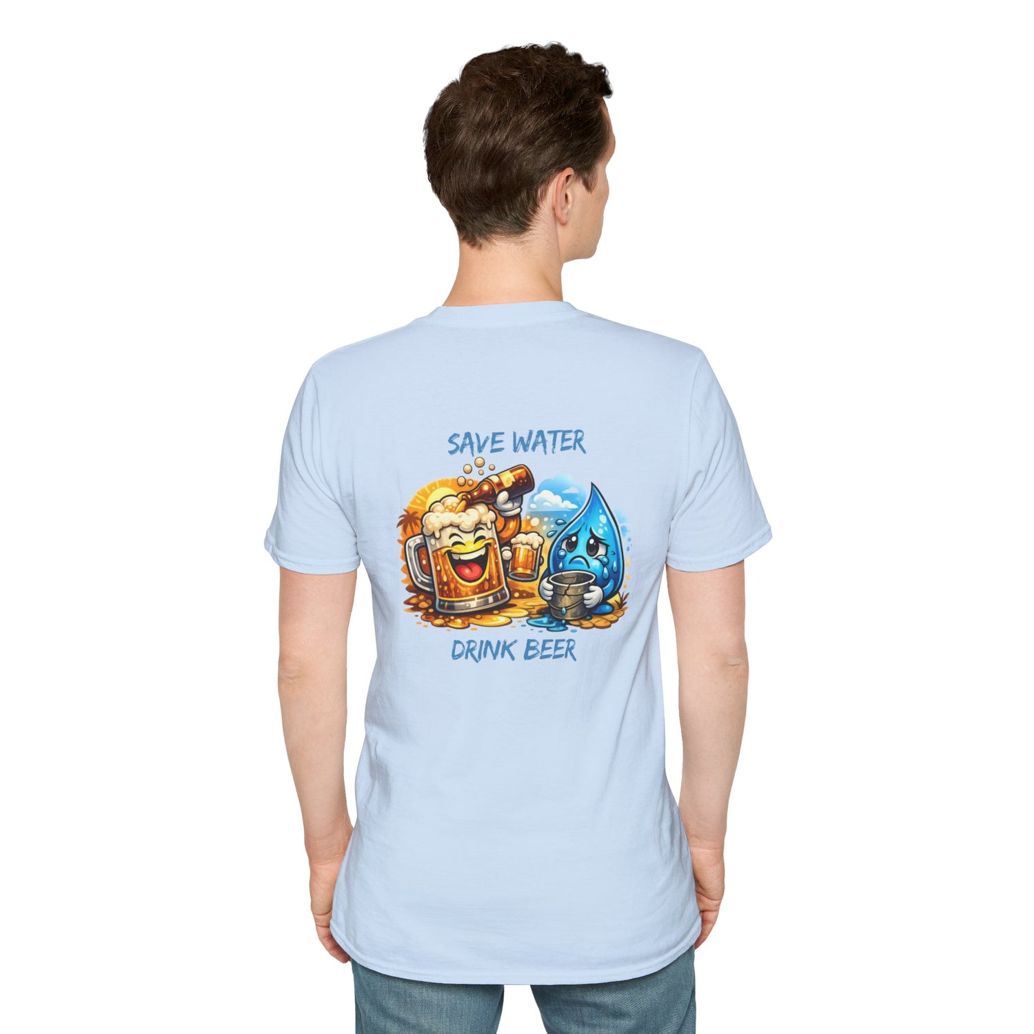 Save Water Drink Beer T-Shirt — Funny Beer &amp; Water Cartoon Tee