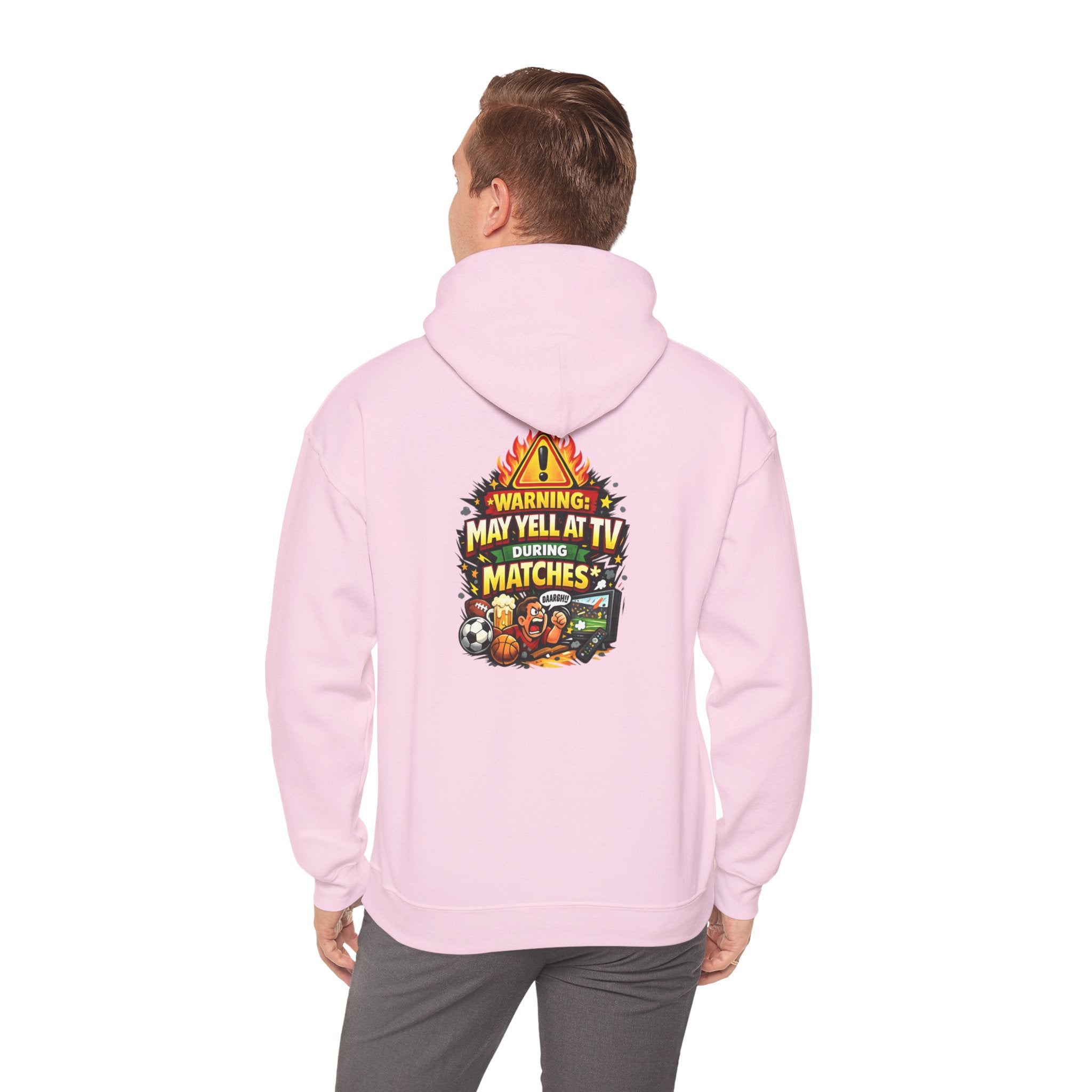 Warning May Yell At TV During Matches Funny Hoodie