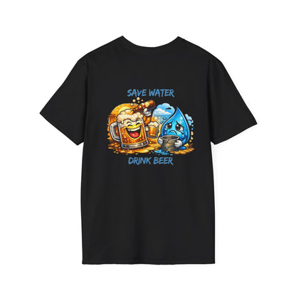 Save Water Drink Beer T-Shirt — Funny Beer &amp; Water Cartoon Tee