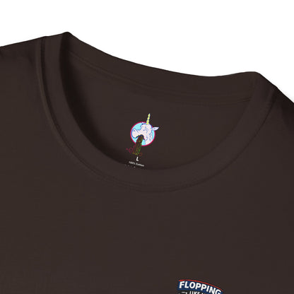 Flopping Like My Last Drink T-Shirt – Funny Bar &amp; Beer Drinking Tee
