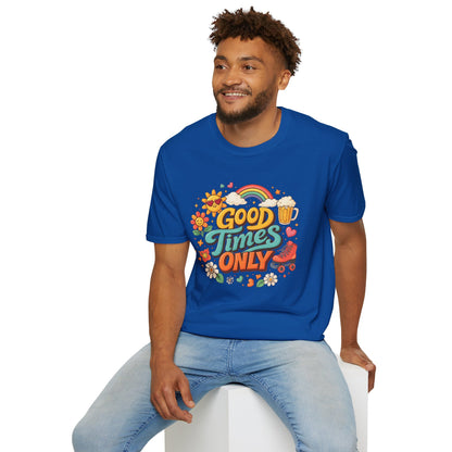 Good Times Only T-Shirt — Retro Roller &amp; Sunshine Graphic Tee
