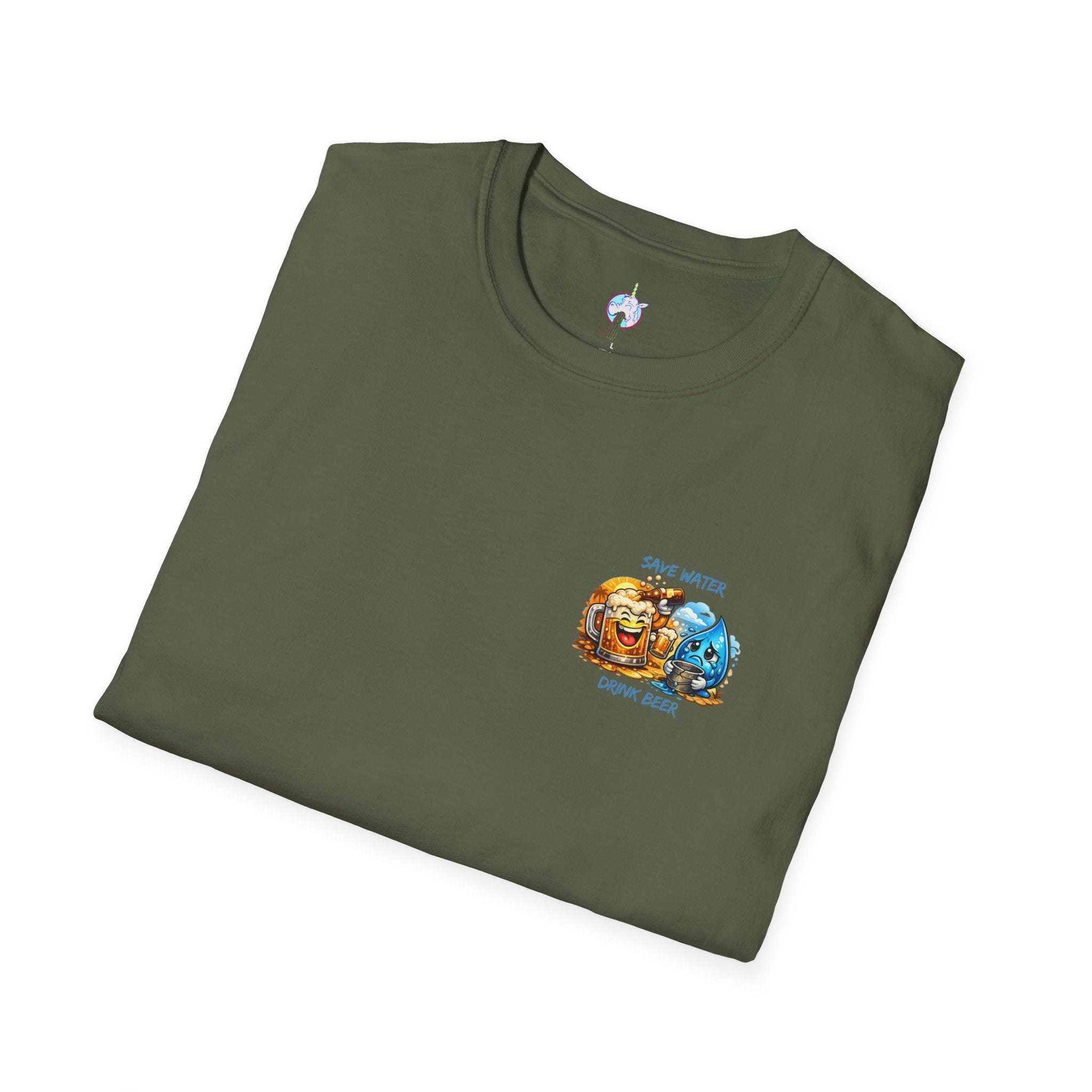 Save Water Drink Beer T-Shirt — Funny Beer &amp; Water Cartoon Tee