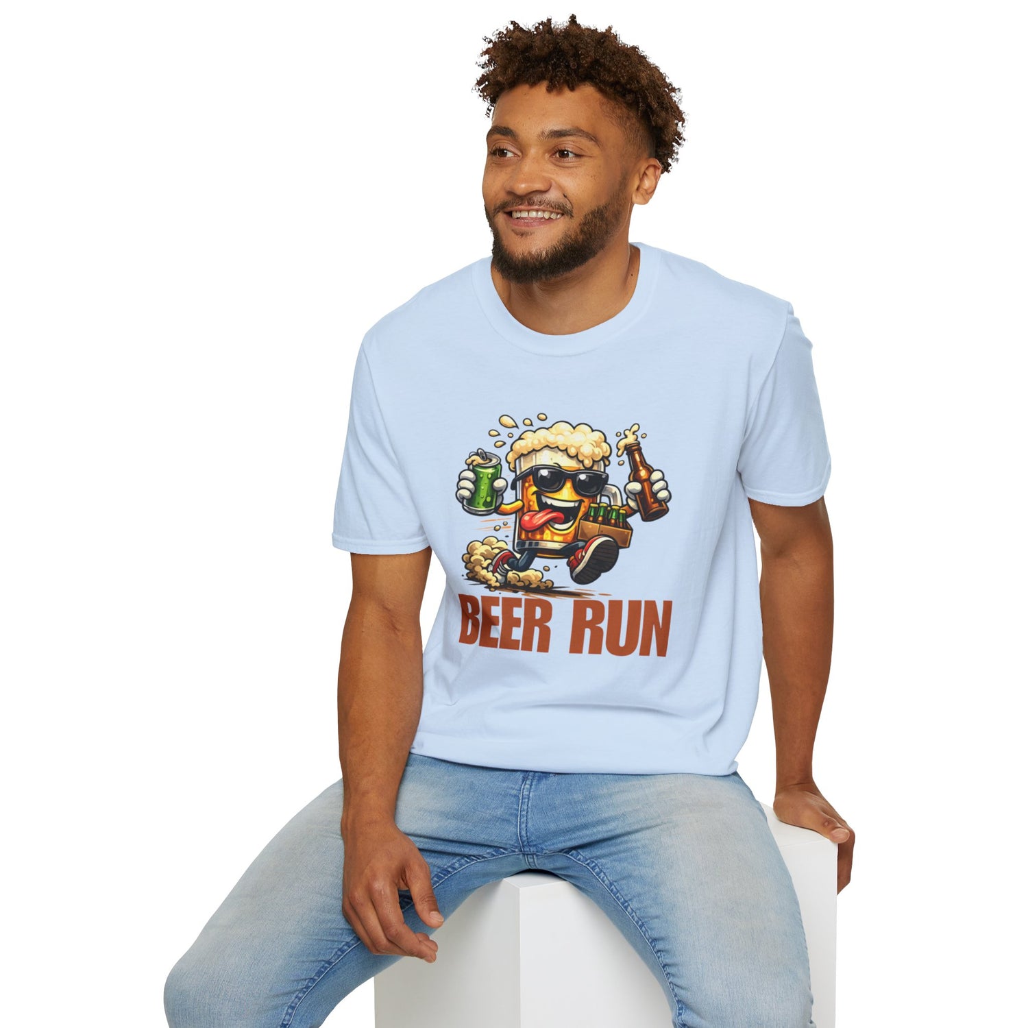 Beer Run T-Shirt — Funny Cartoon Beer Mug Design for Parties &amp; St. Patrick’s Day