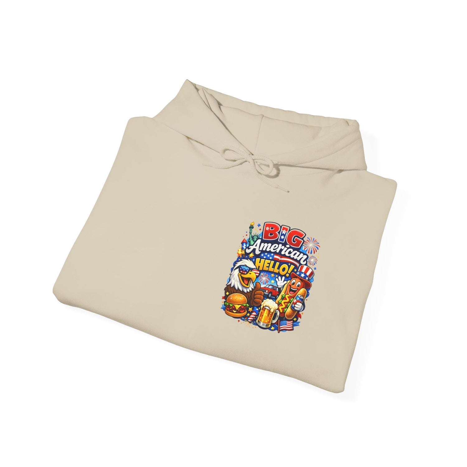 Big American Hello Funny Hoodie