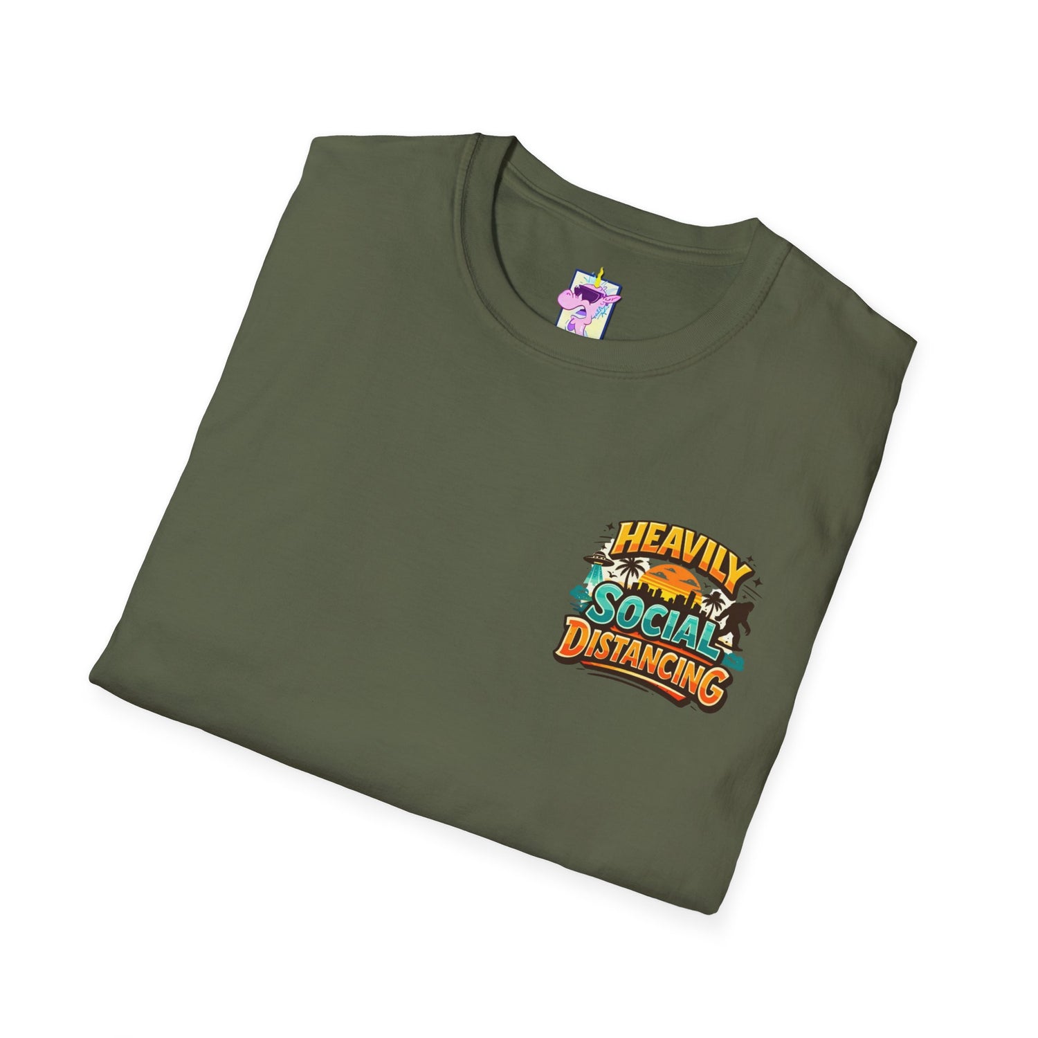 Heavily Socially Distancing Funny T-Shirt