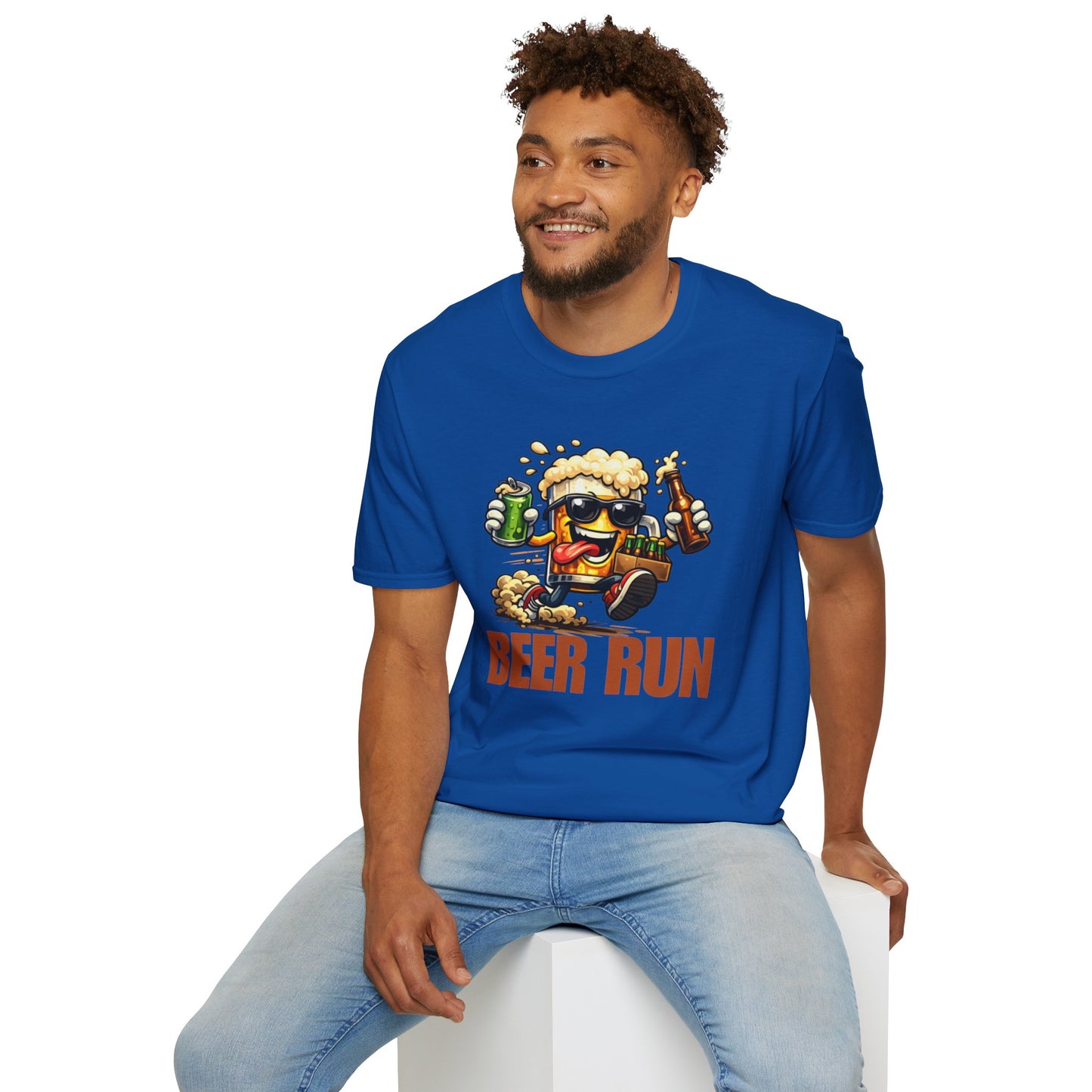 Beer Run T-Shirt — Funny Cartoon Beer Mug Design for Parties & St. Patrick’s Day