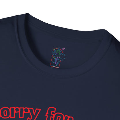 Sorry for Partying! Graphic T-Shirt — Funny Retro Pink Text Tee