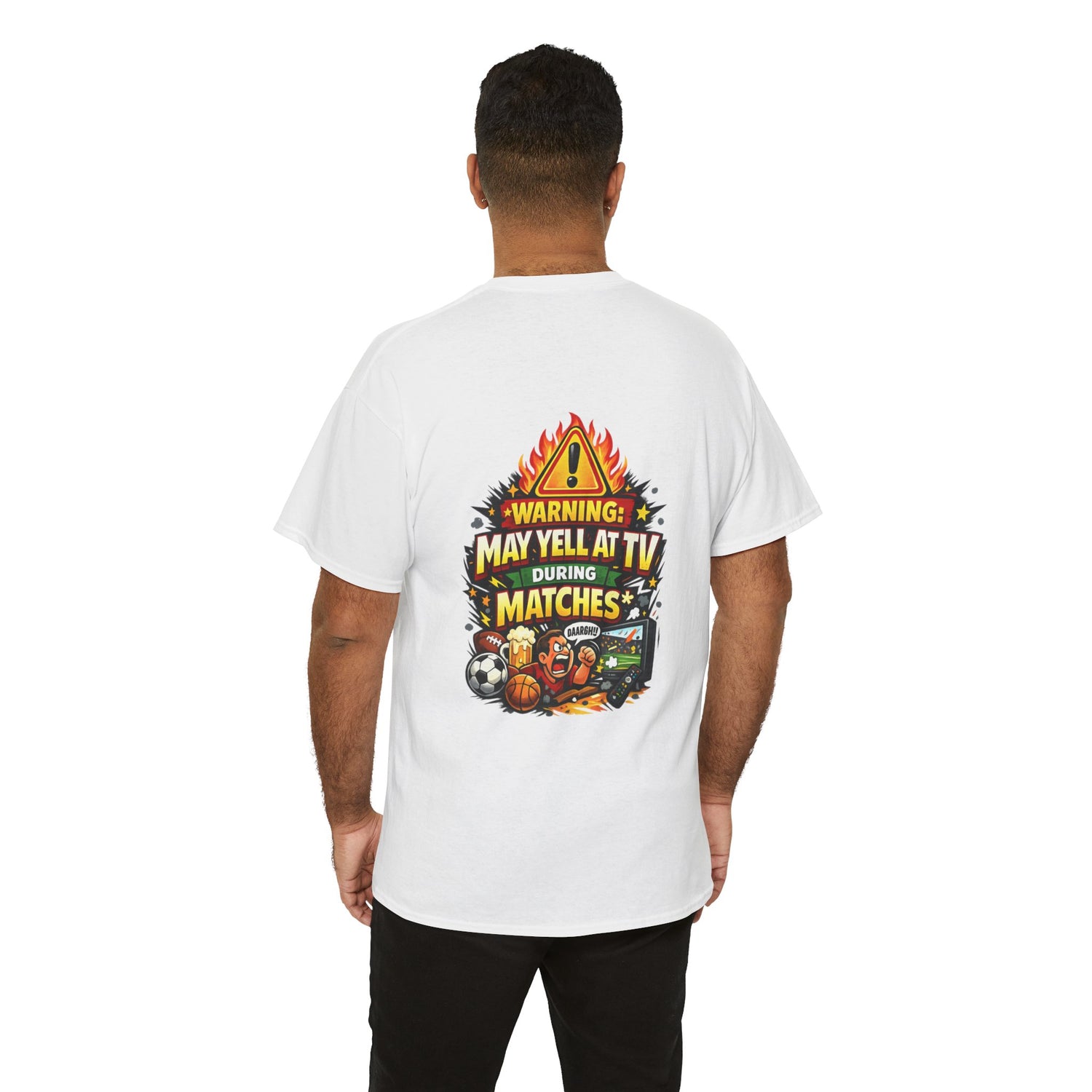 Warning May Yell At TV During Matches Funny T-Shirt