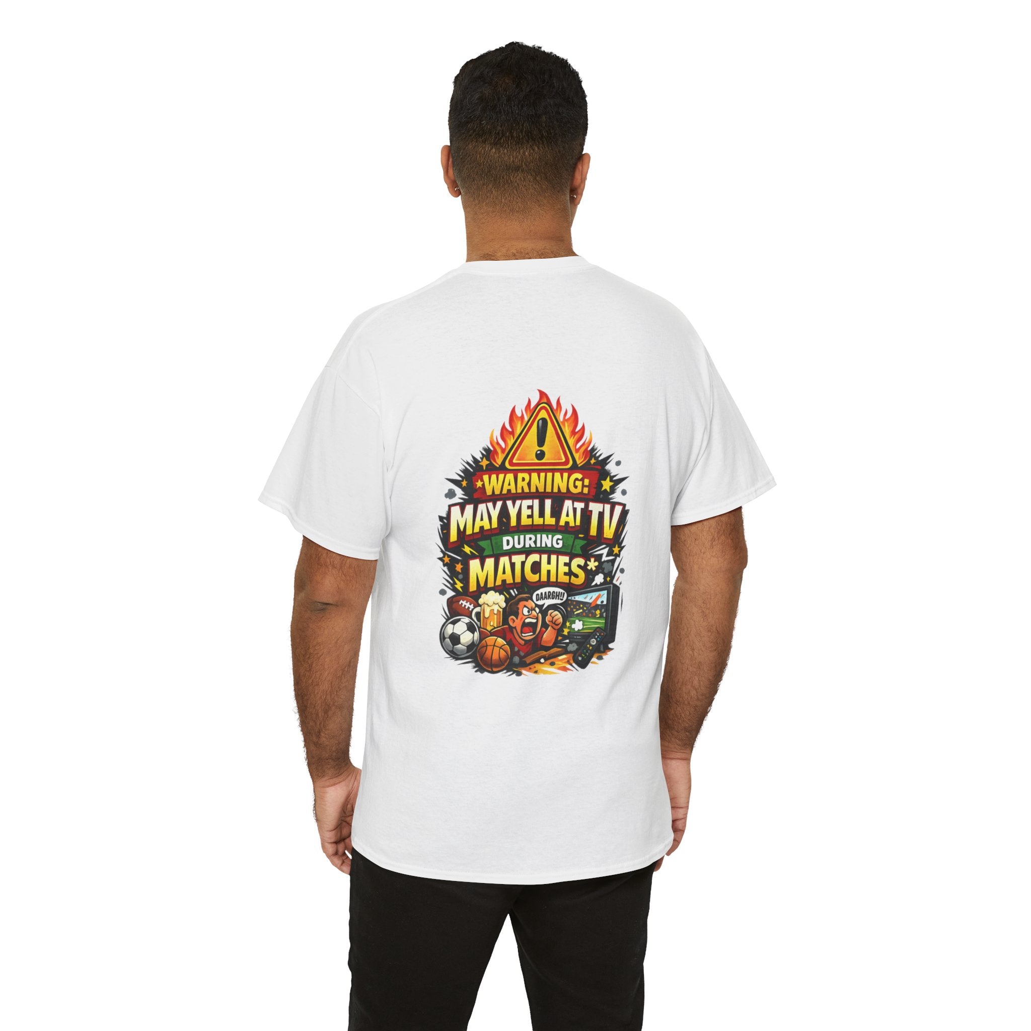 Warning May Yell At TV During Matches Funny T-Shirt