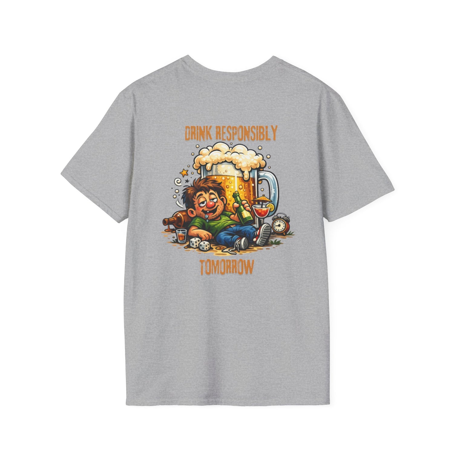 Drink Responsibly Tomorrow T-Shirt — Funny Beer Hangover Graphic Tee