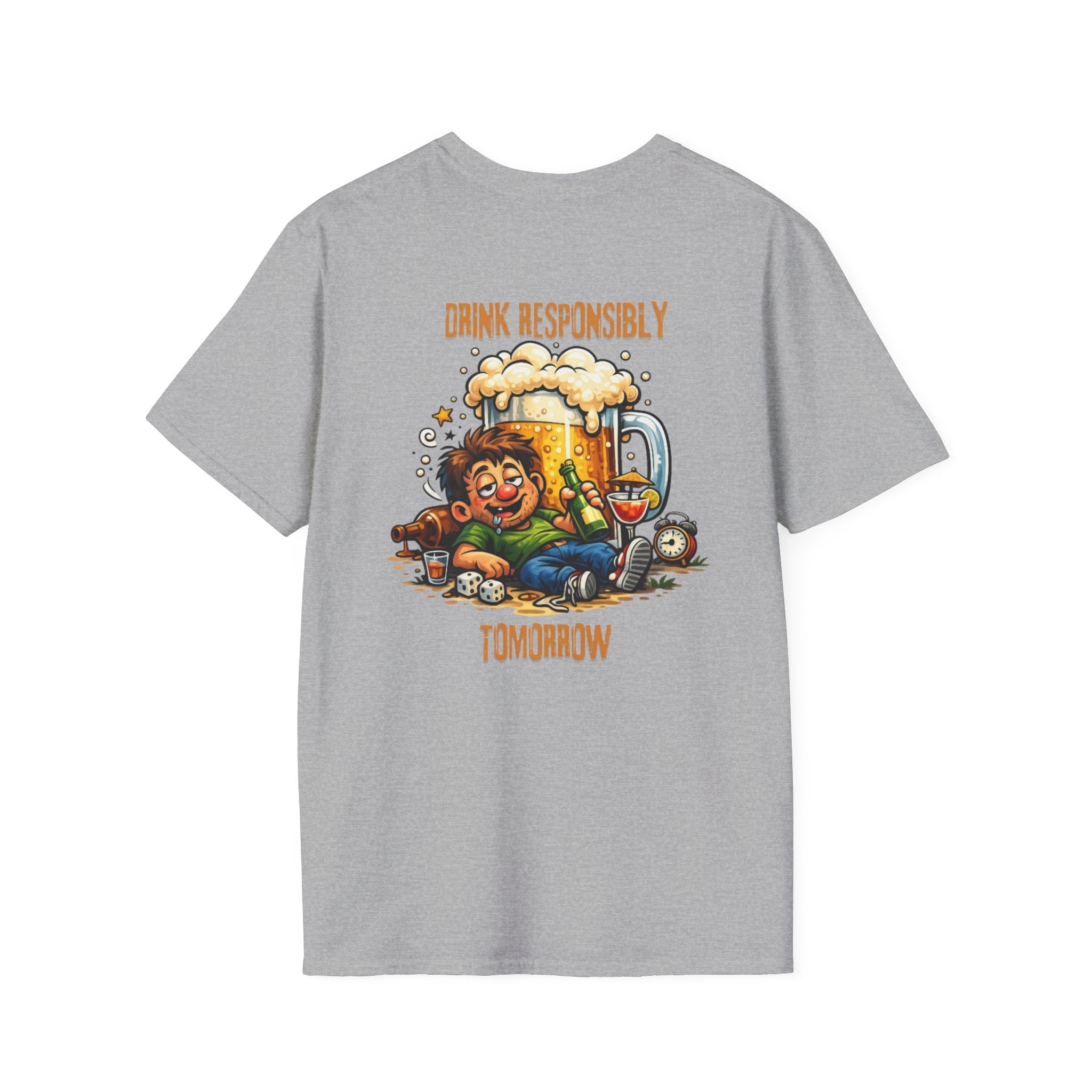 Drink Responsibly Tomorrow T-Shirt — Funny Beer Hangover Graphic Tee