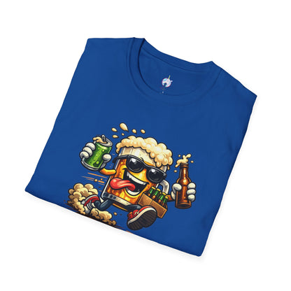 Beer Run T-Shirt — Funny Cartoon Beer Mug Design for Parties &amp; St. Patrick’s Day