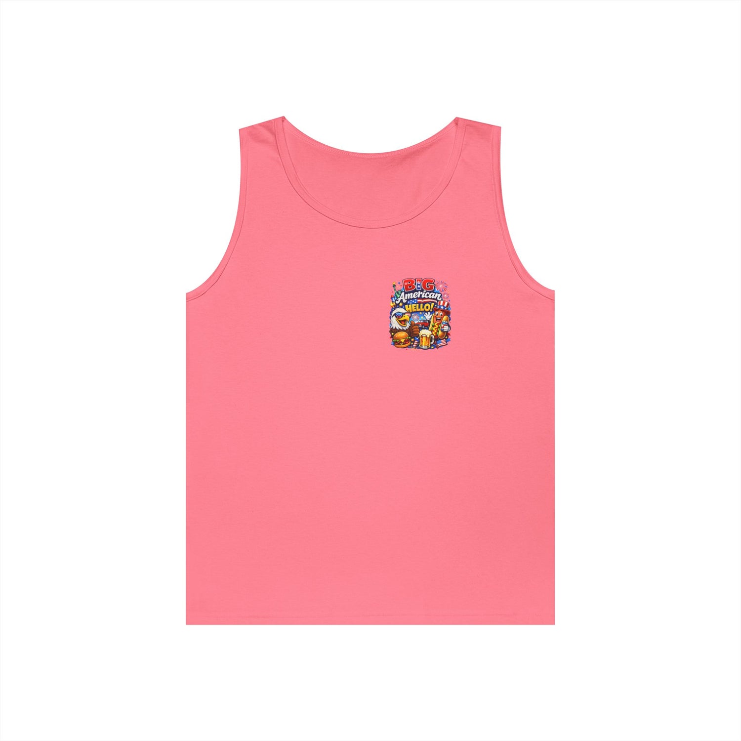 Big American Hello Funny Tank Top Patriotic