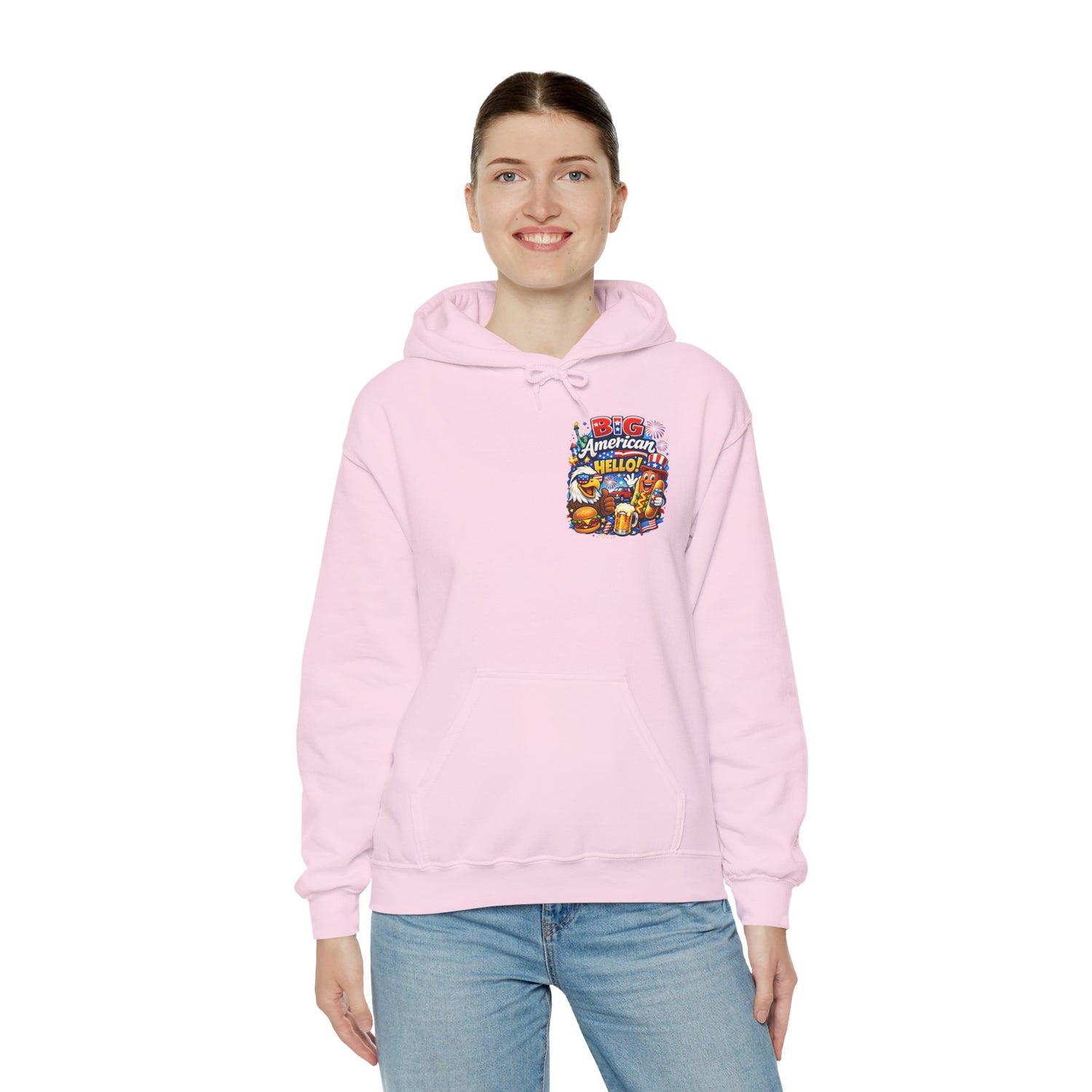 Big American Hello Funny Hoodie