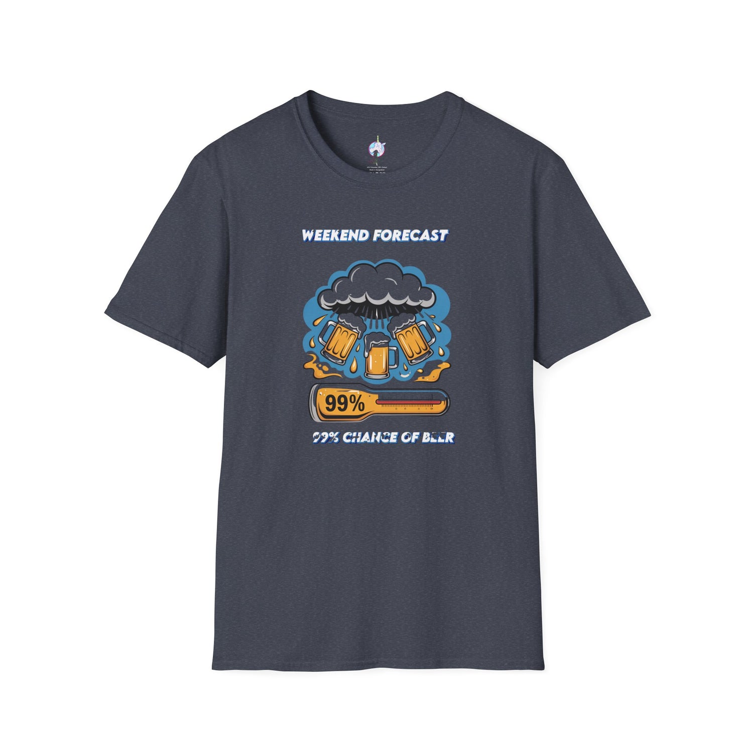 Weekend Forecast Tee — "99% Chance of Beer" Graphic T-Shirt