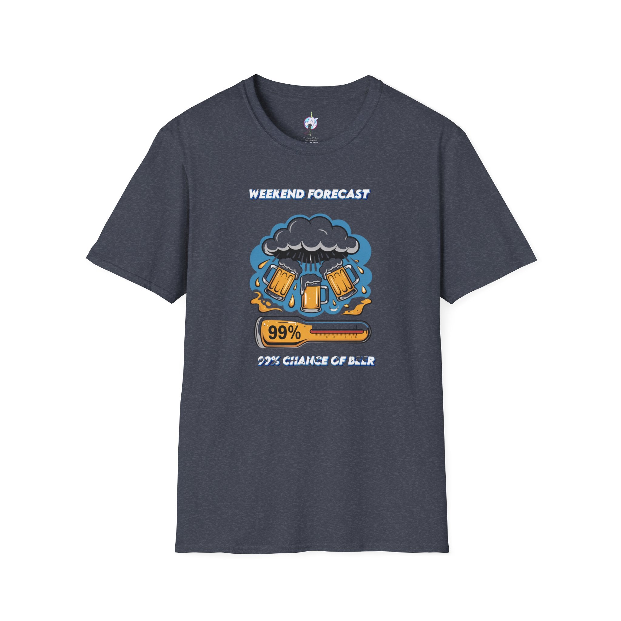 Weekend Forecast Tee — "99% Chance of Beer" Graphic T-Shirt