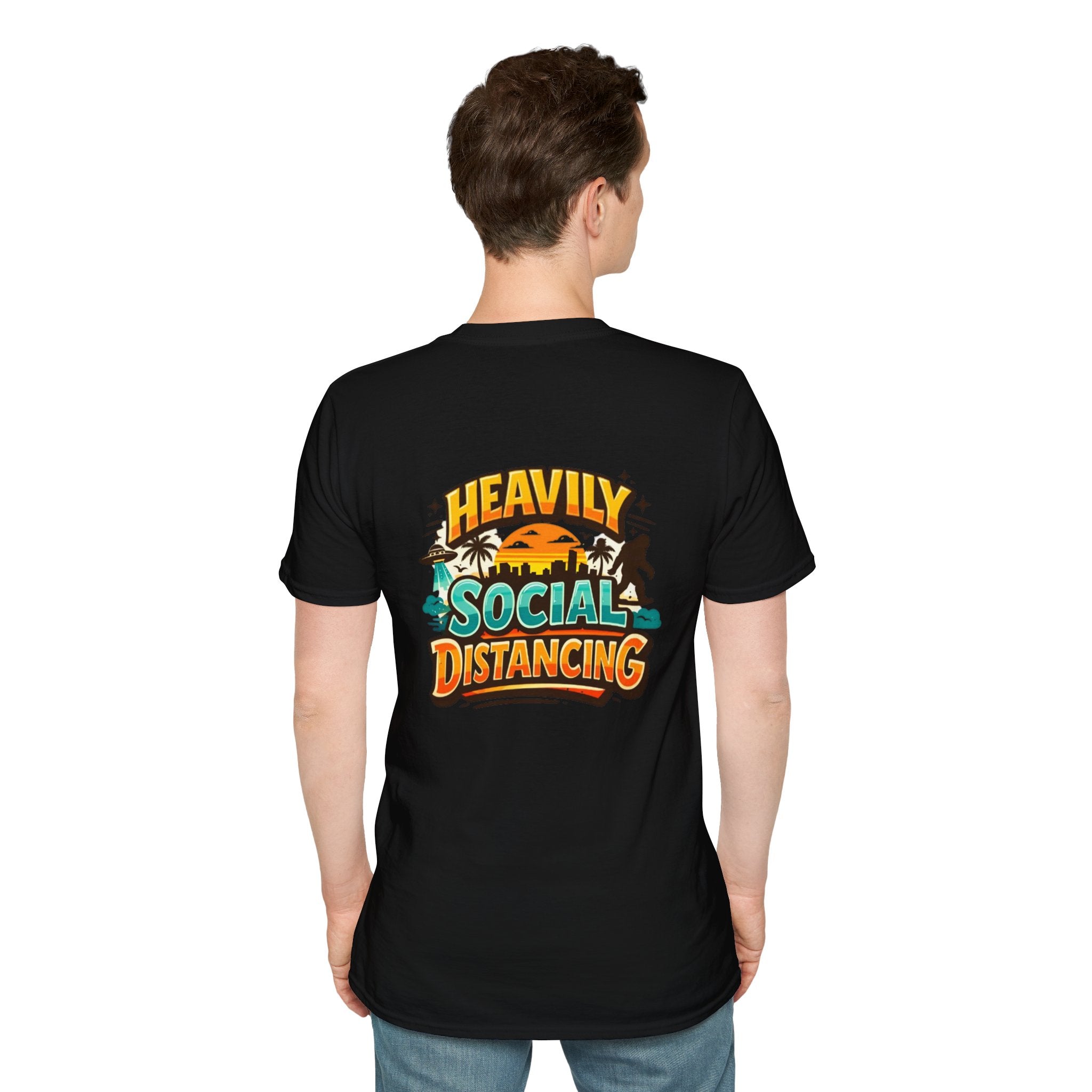 Heavily Socially Distancing Funny T-Shirt