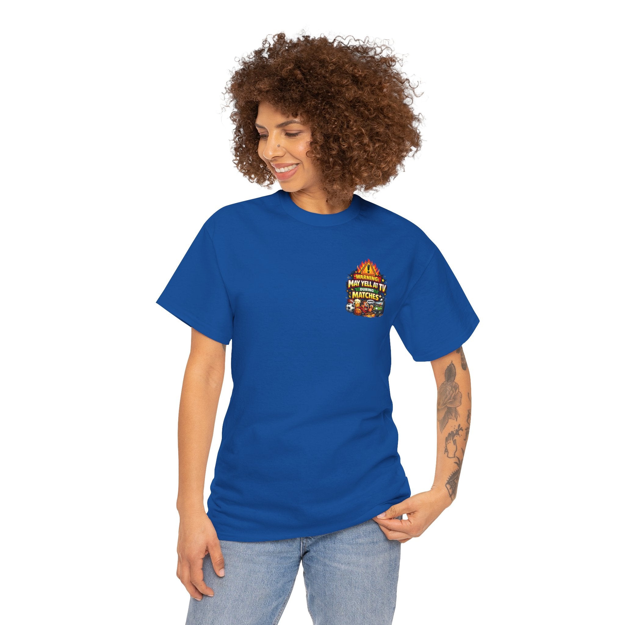 Warning May Yell At TV During Matches Funny T-Shirt