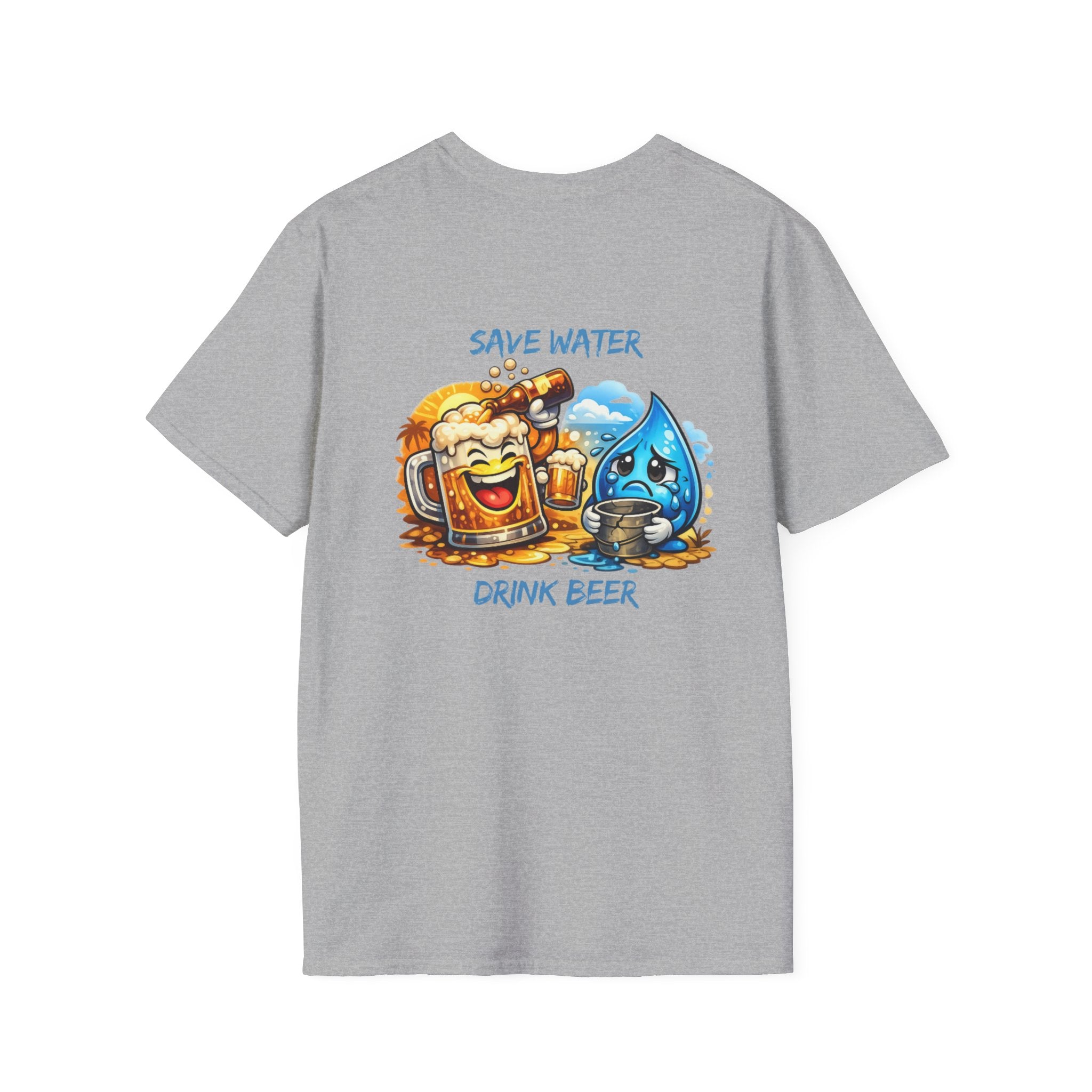 Save Water Drink Beer T-Shirt — Funny Beer &amp; Water Cartoon Tee