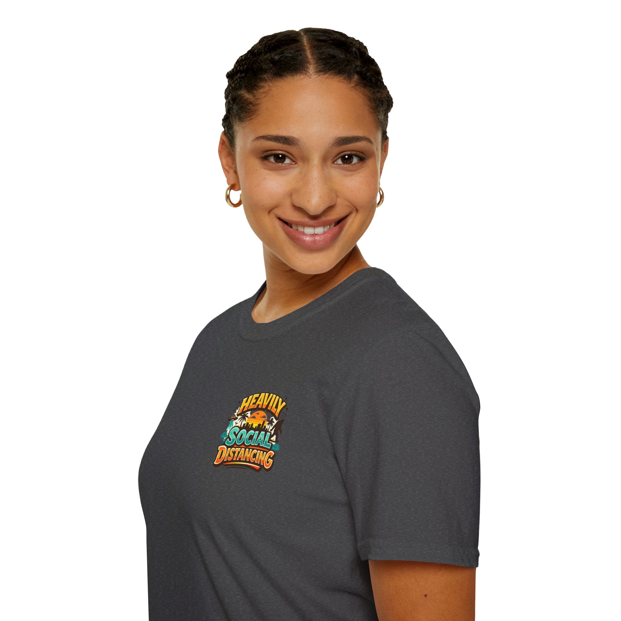 Heavily Socially Distancing Funny T-Shirt