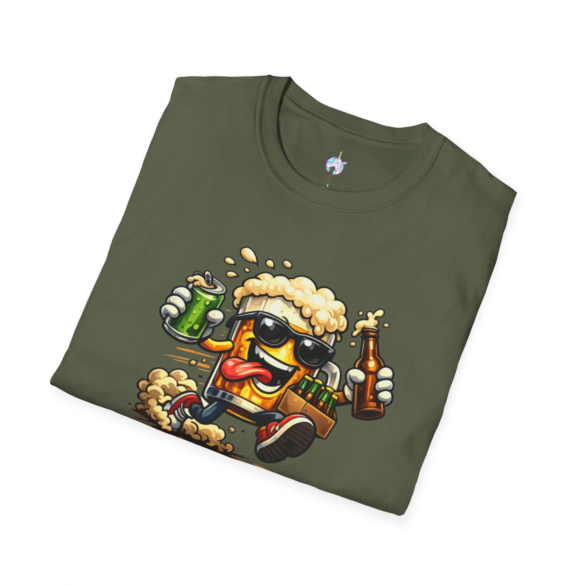Beer Run T-Shirt — Funny Cartoon Beer Mug Design for Parties &amp; St. Patrick’s Day