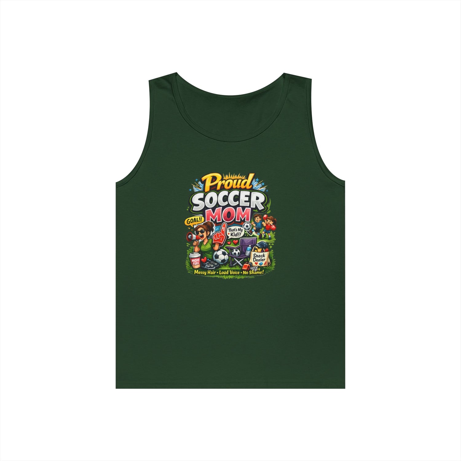 Proud Soccer Mom Dad Funny Tank Top