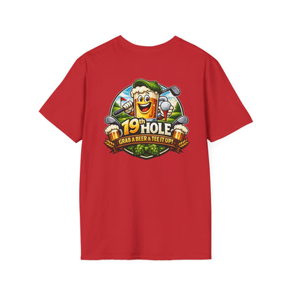 19th Hole Golf T-Shirt — "Grab a Beer &amp; Tee It Up" Vintage Golfing Tee