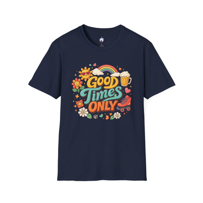 Good Times Only T-Shirt — Retro Roller &amp; Sunshine Graphic Tee