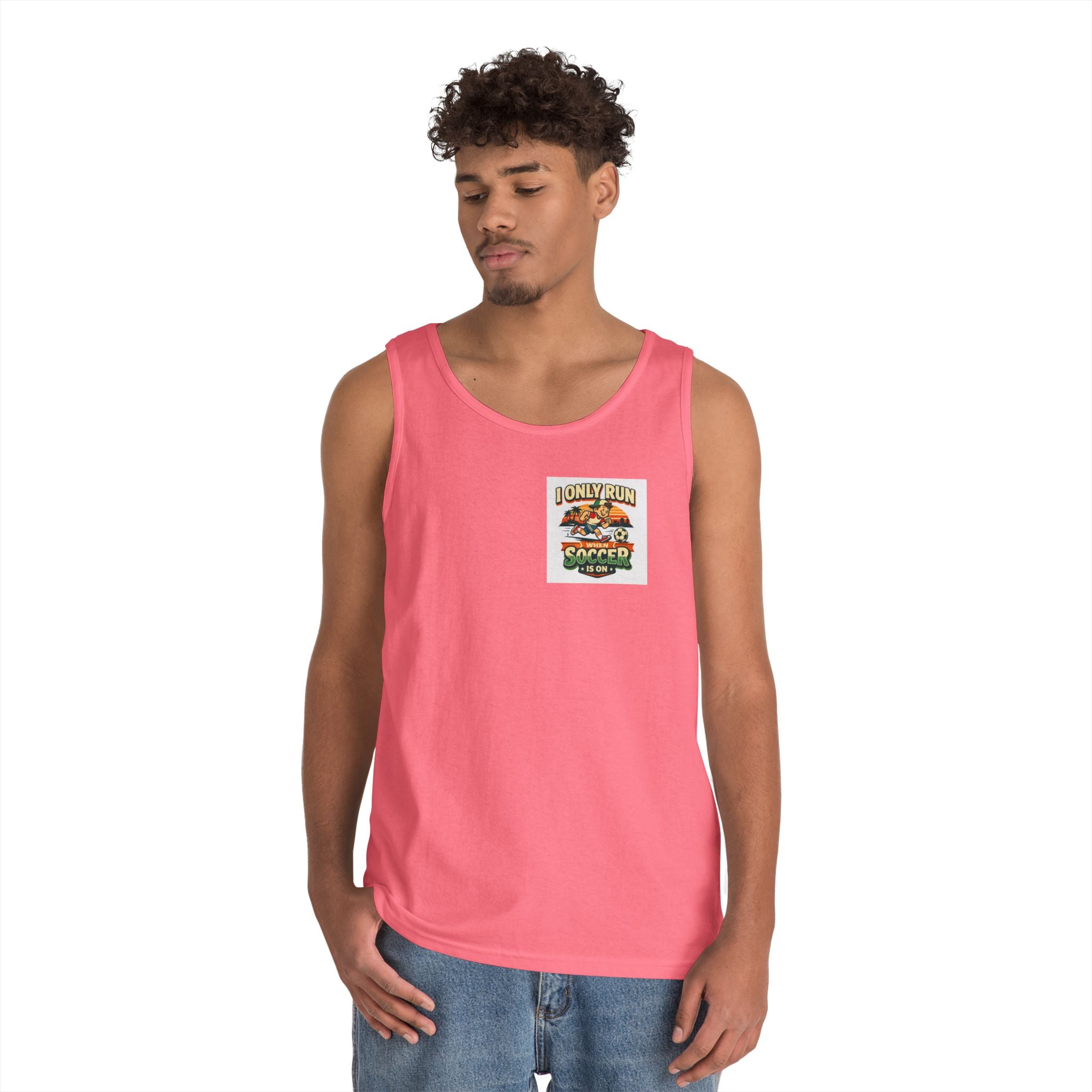 I Only Run When Soccer Is On Funny Tank Top