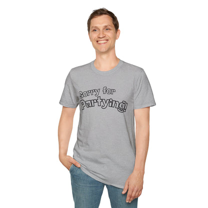 Sorry for Partying T-Shirt-Black