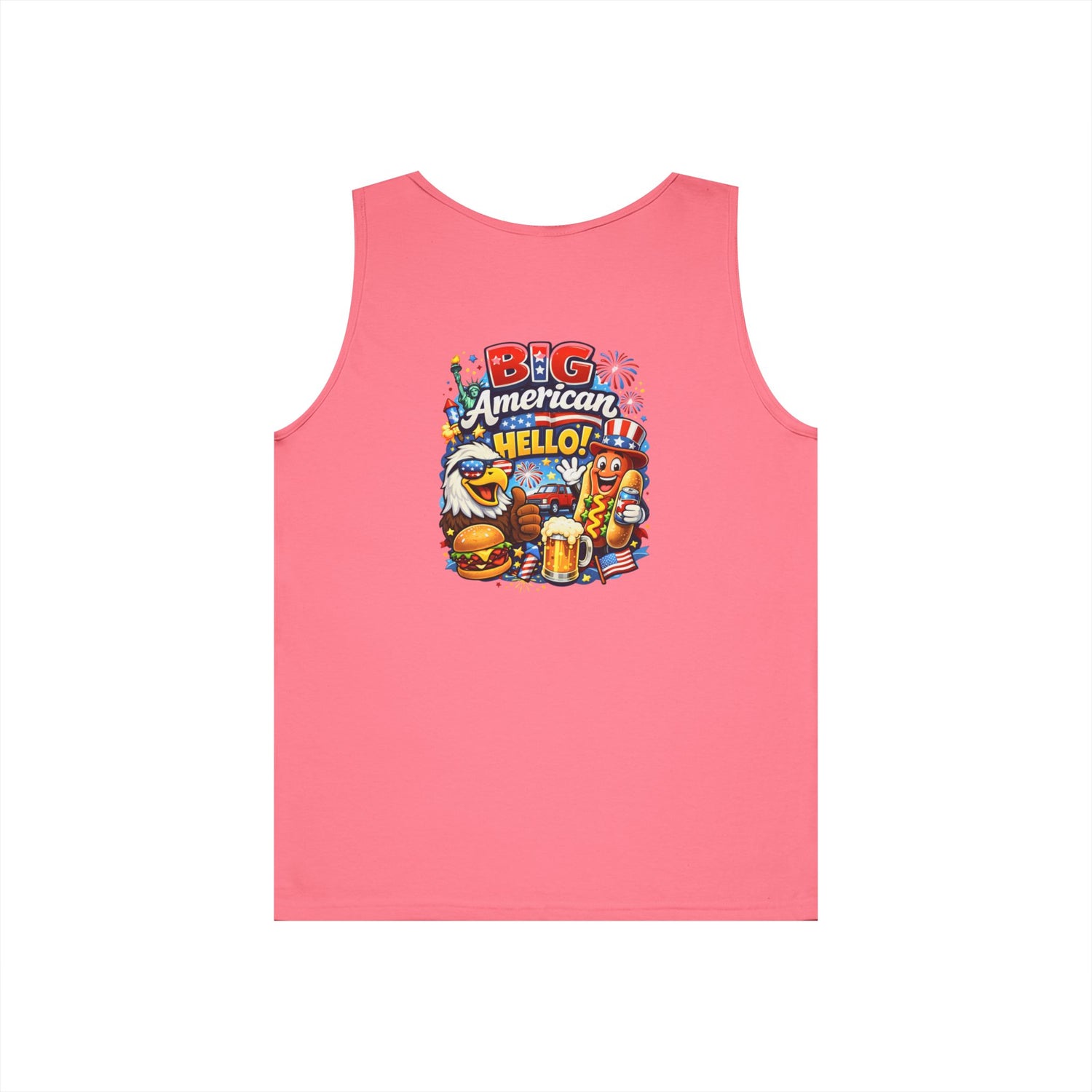 Big American Hello Funny Tank Top Patriotic