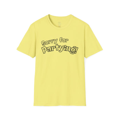 Sorry for Partying T-Shirt-Black