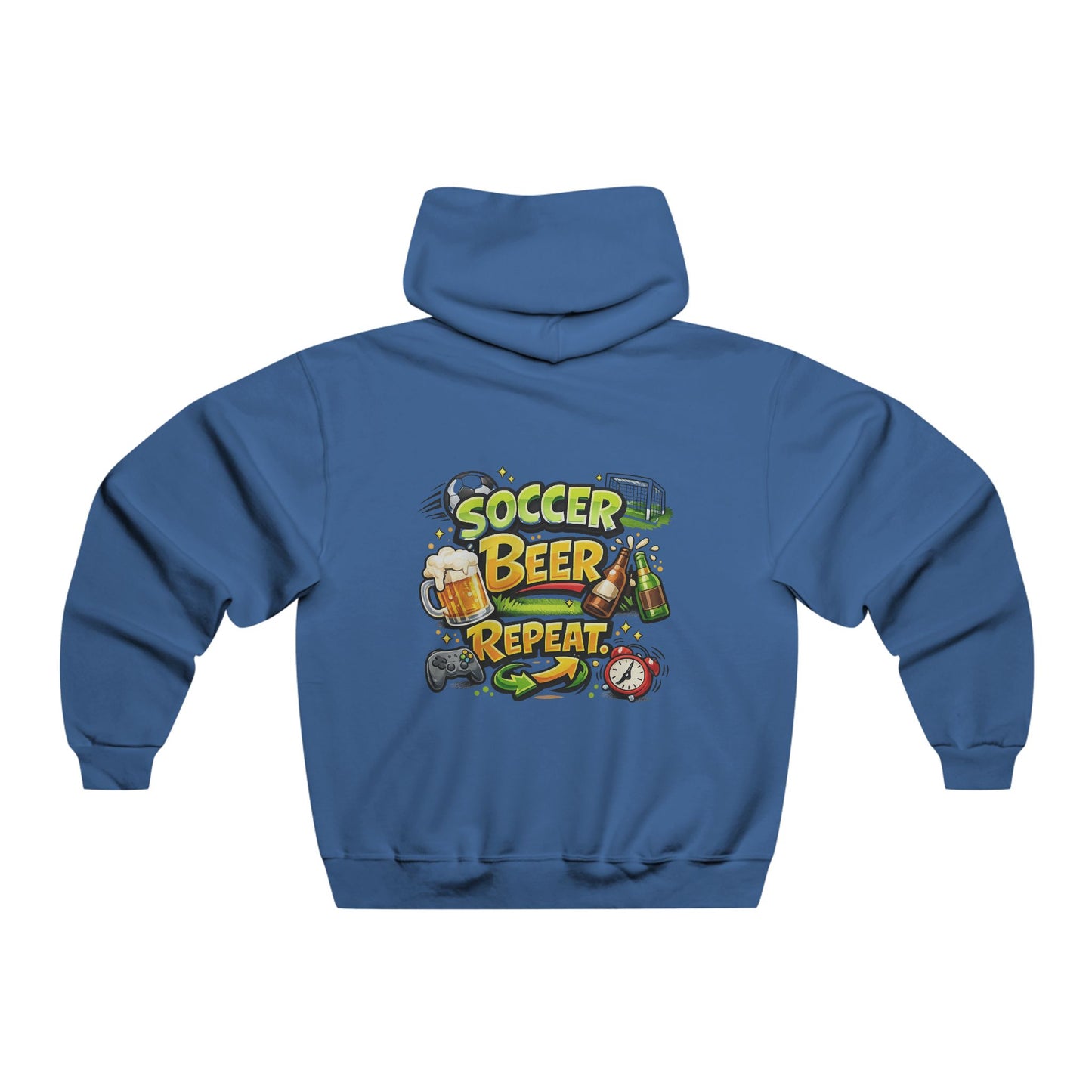 Soccer Beer Repeat Funny Soccer Drinking Shirt – Graphic Tee | Soccer Fan Gift