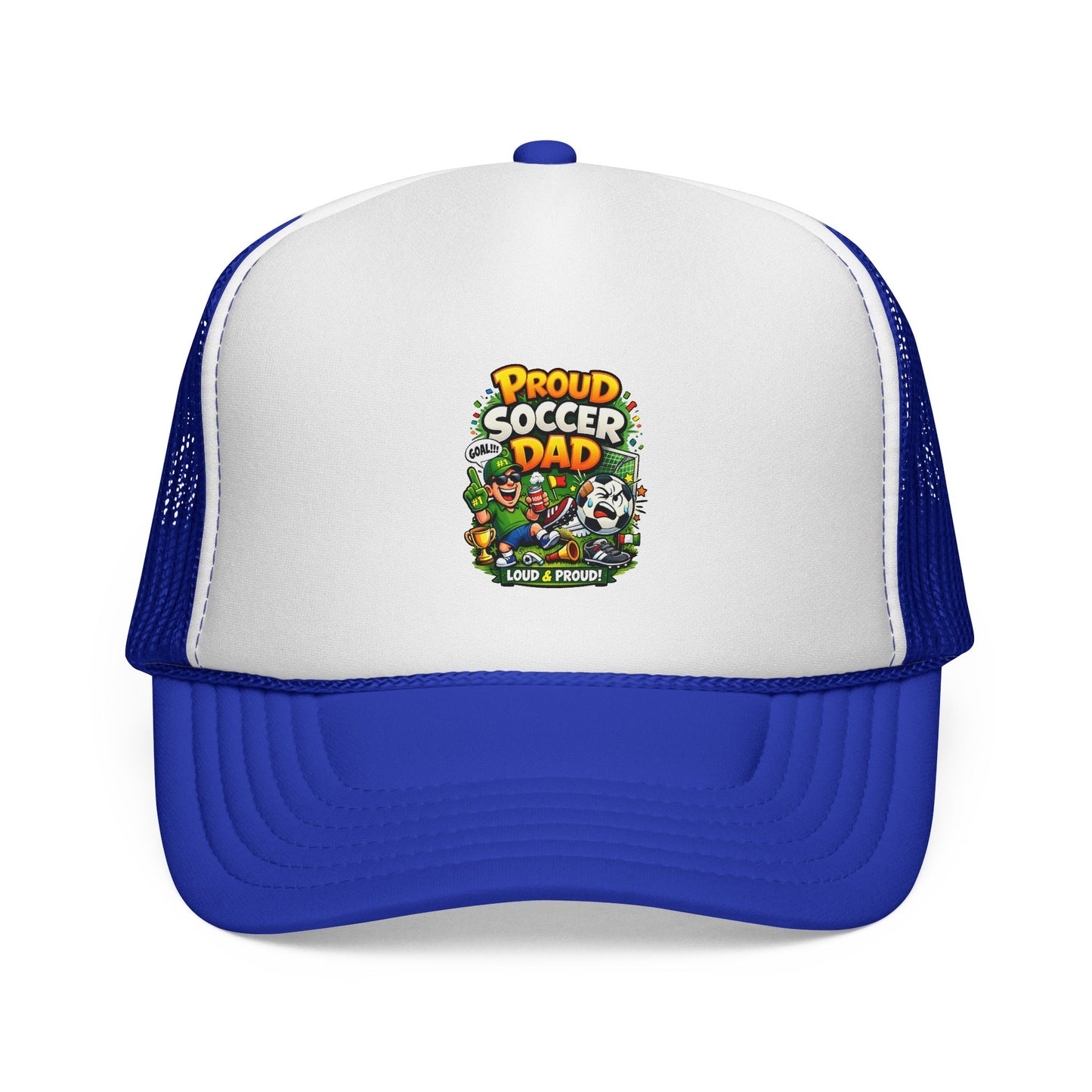 Proud Soccer Dad Trucker Cap — Sporty Mesh Baseball Hat for Game Day