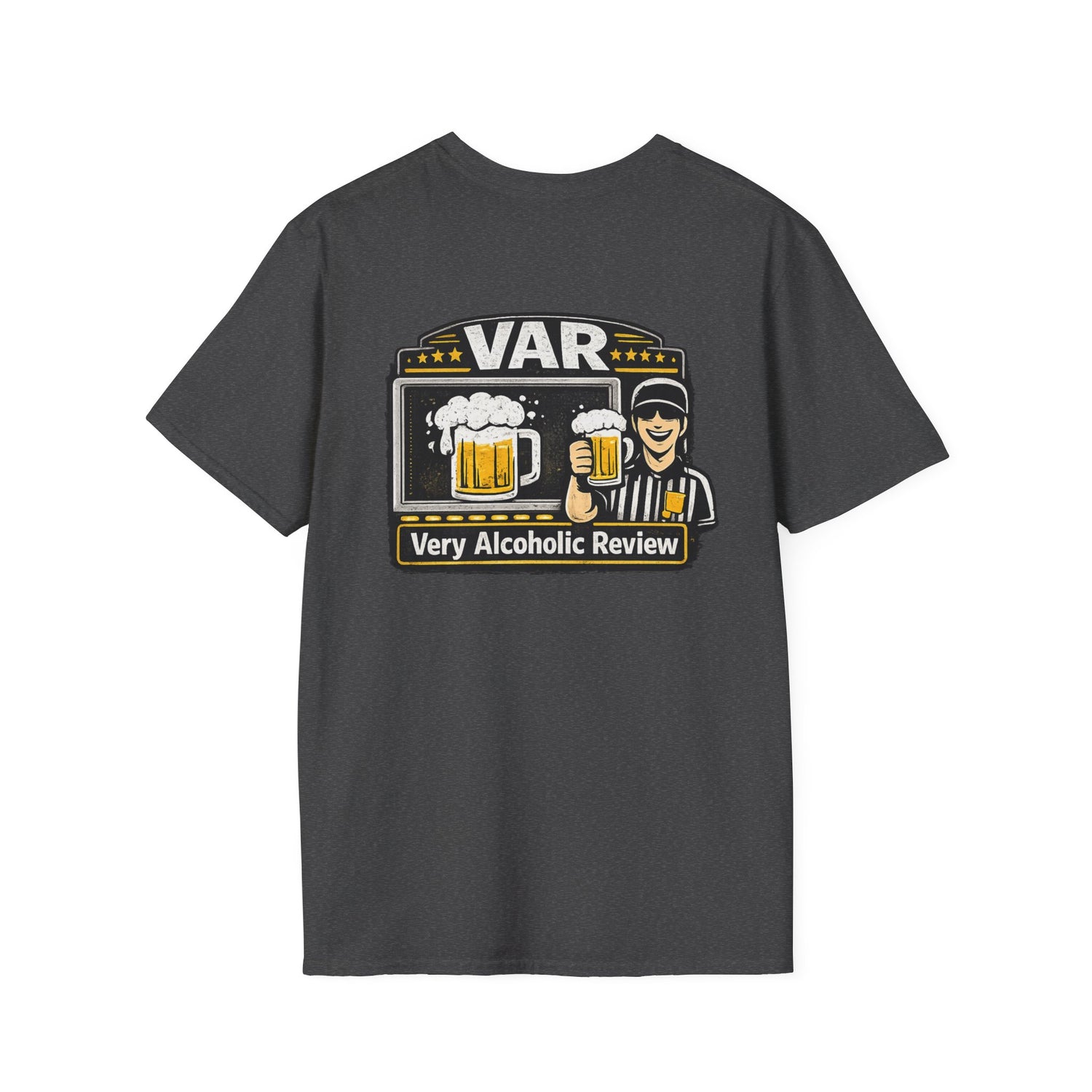 VAR "Very Alcoholic Review" Soccer T-Shirt — Beer Referee Graphic Tee