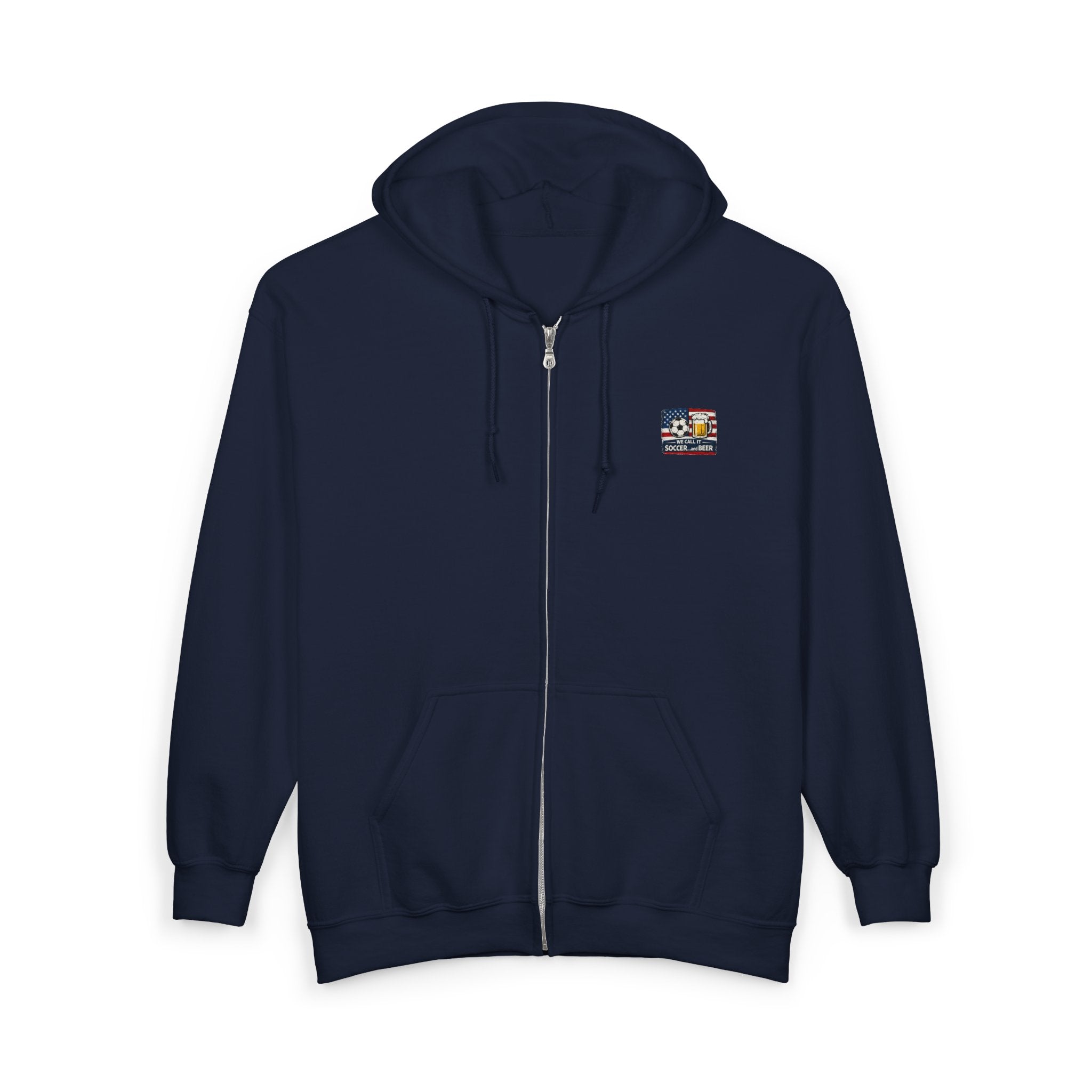 Soccer and Beer Full-Zip Hoodie — We Call It Soccer...and Beer Graphic Jacket