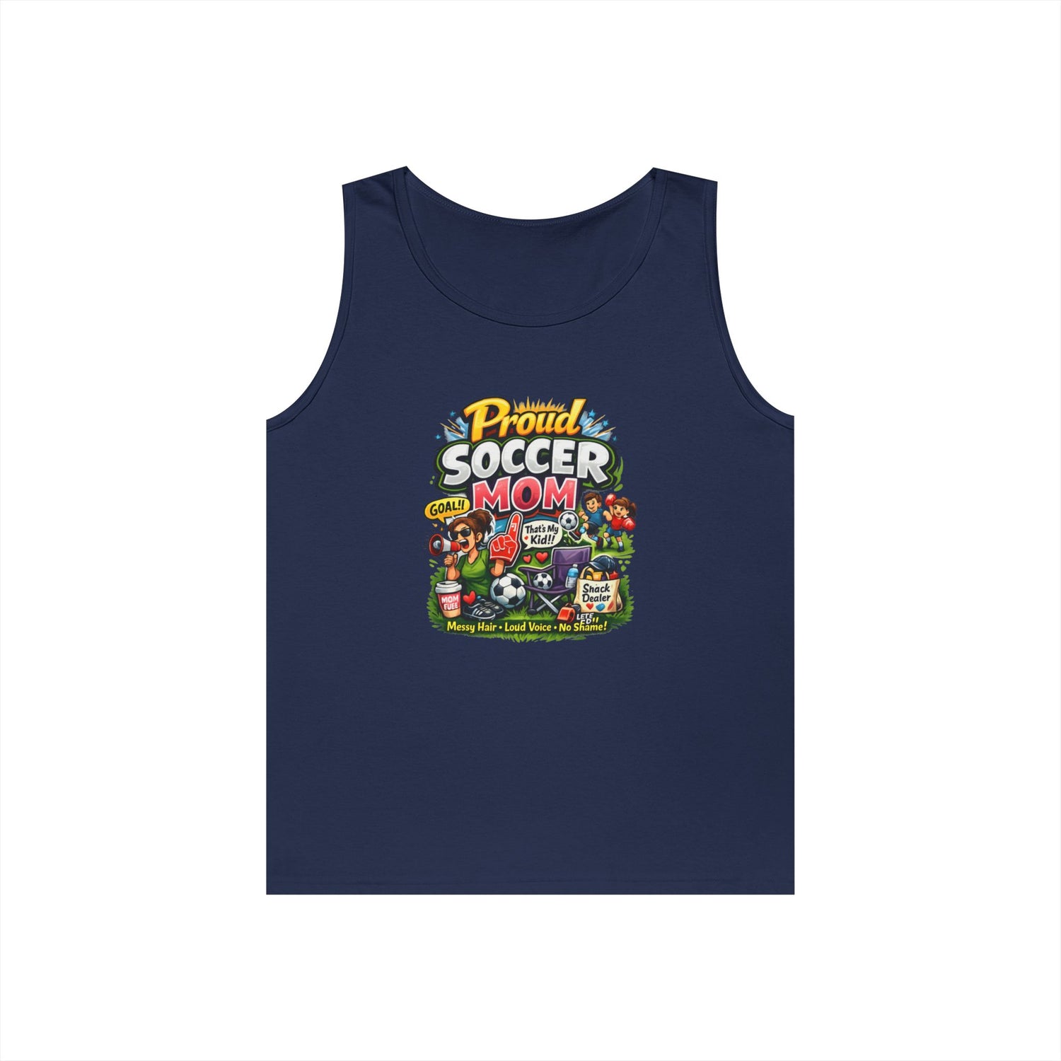 Proud Soccer Mom Dad Funny Tank Top