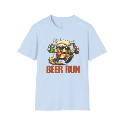 Beer Run T-Shirt — Funny Cartoon Beer Mug Design for Parties &amp; St. Patrick’s Day