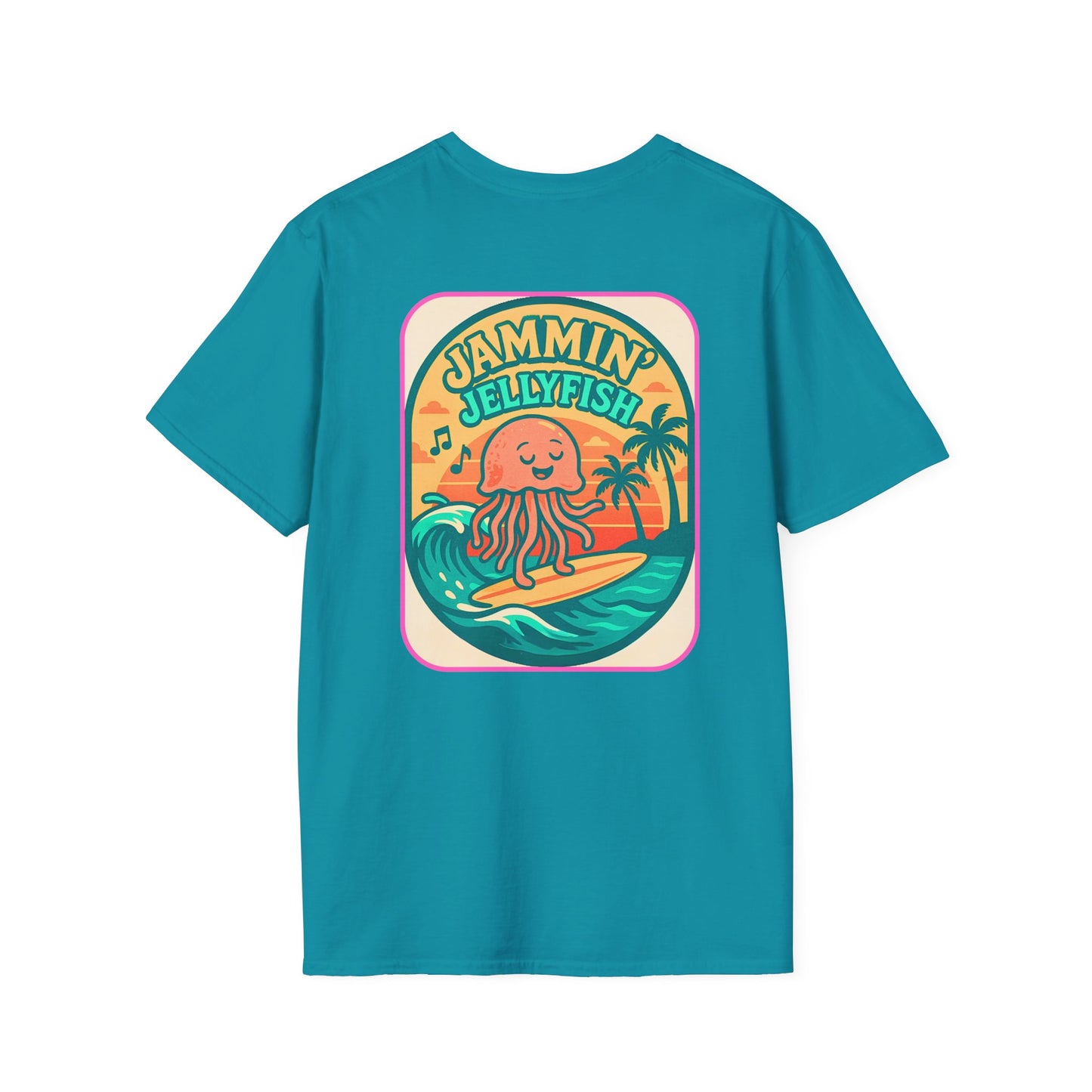 Jammin' Jellyfish Unisex Softstyle T-Shirt - Beach Life Vibes
