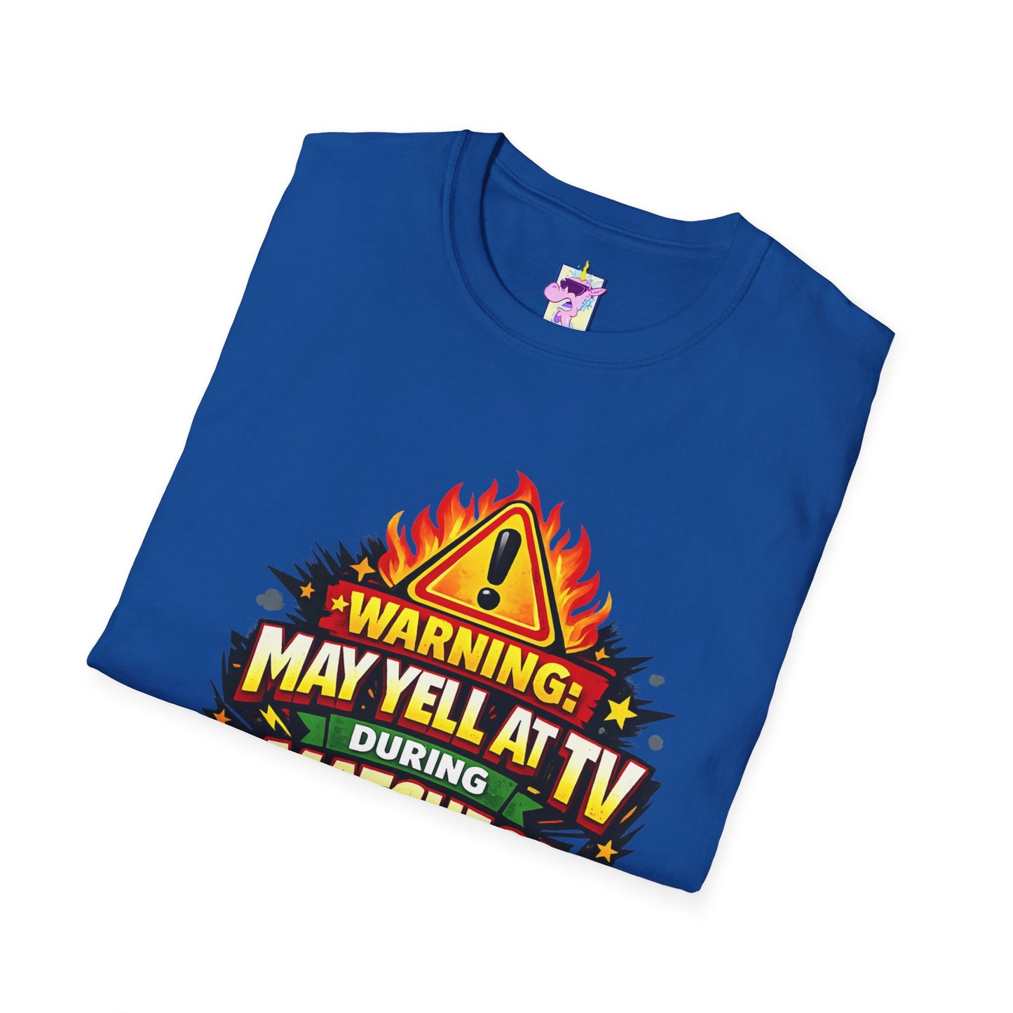 Warning May Yell at TV During Matches Funny Soccer Shirt – Graphic Tee | Soccer Fan Gift