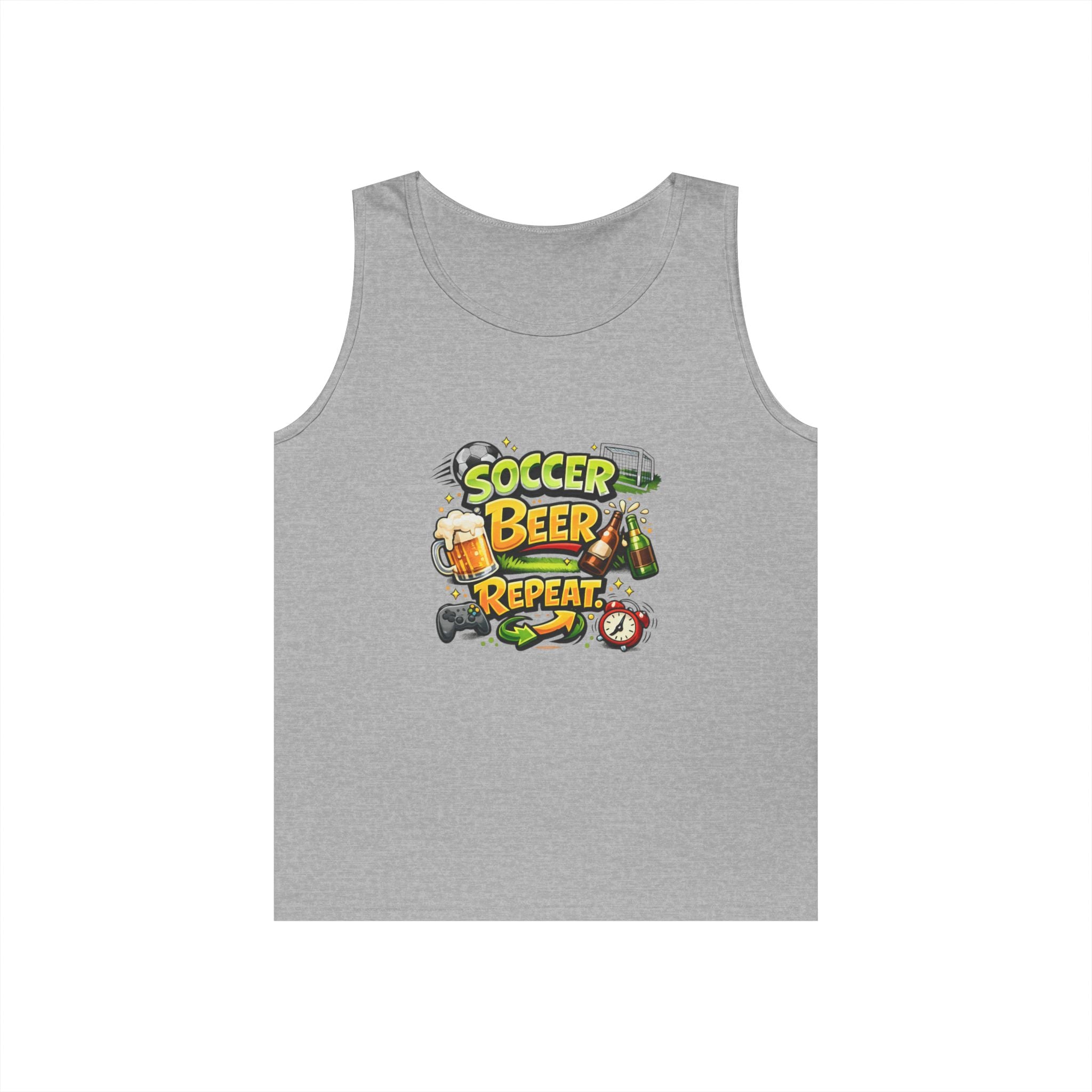 Soccer Beer Repeat Funny Tank Top