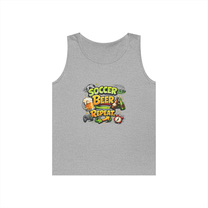 Soccer Beer Repeat Funny Tank Top