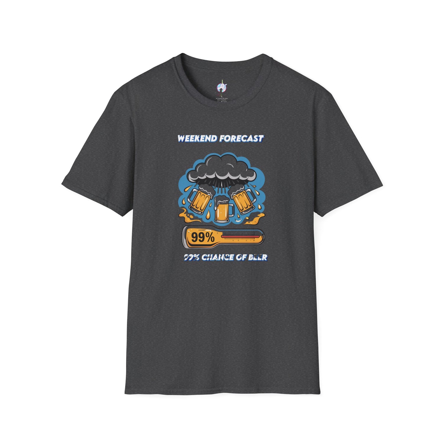 Weekend Forecast Tee — "99% Chance of Beer" Graphic T-Shirt