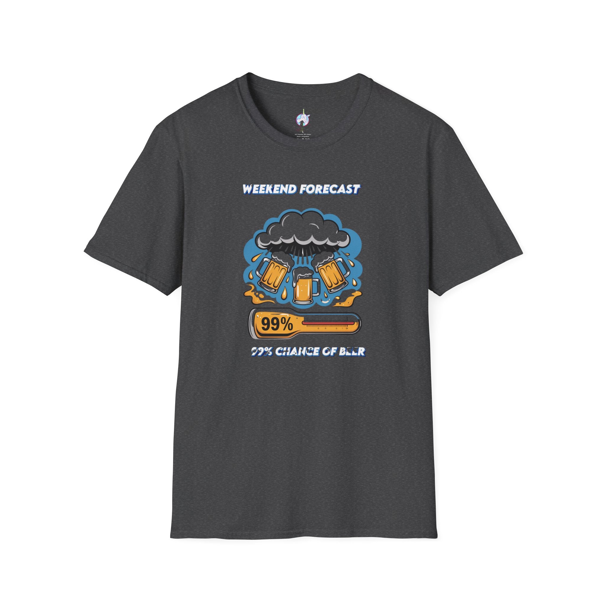 Weekend Forecast Tee — "99% Chance of Beer" Graphic T-Shirt