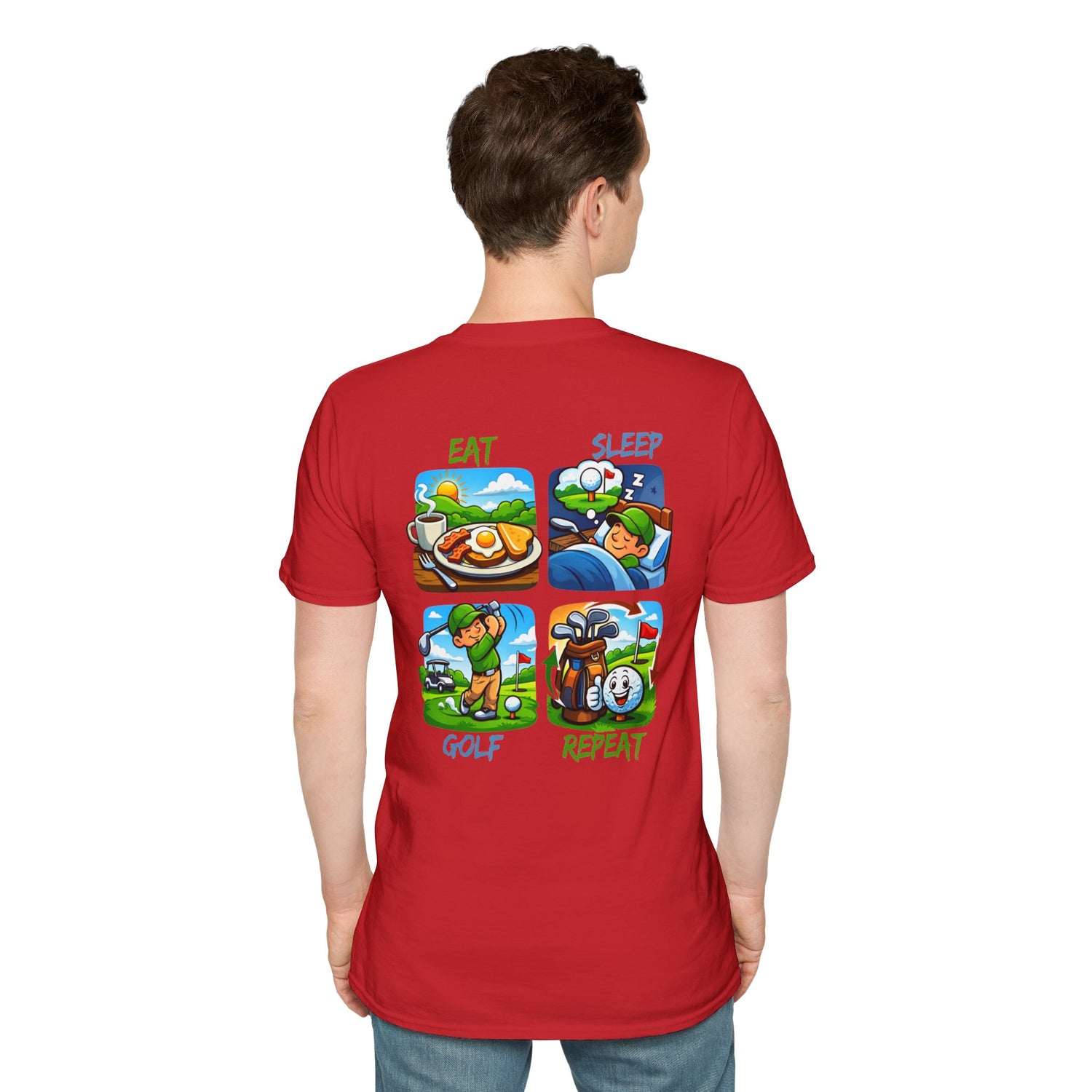 Golf Eat Sleep Repeat T-Shirt — Funny Golfer Graphic Tee