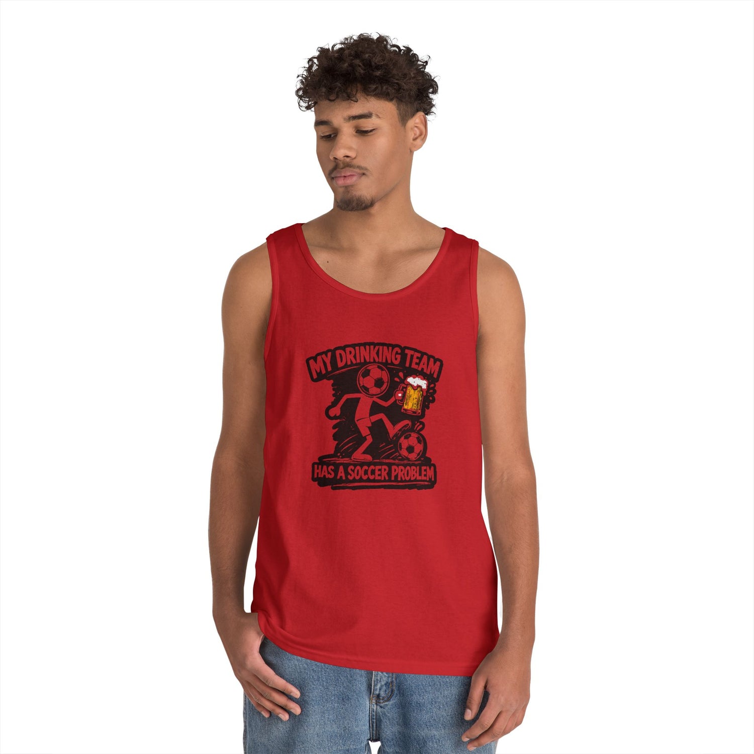 Soccer Drinking Team Tank Top — "My Drinking Team Has a Soccer Problem"