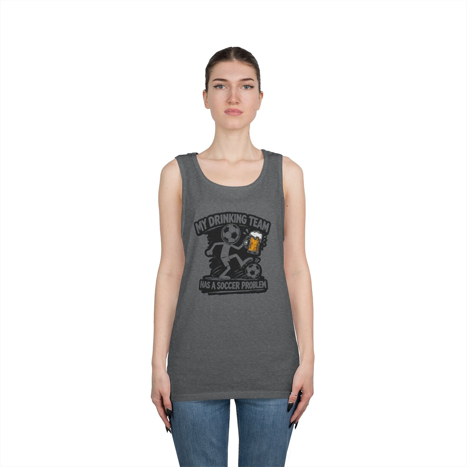 Soccer Drinking Team Tank Top — "My Drinking Team Has a Soccer Problem"