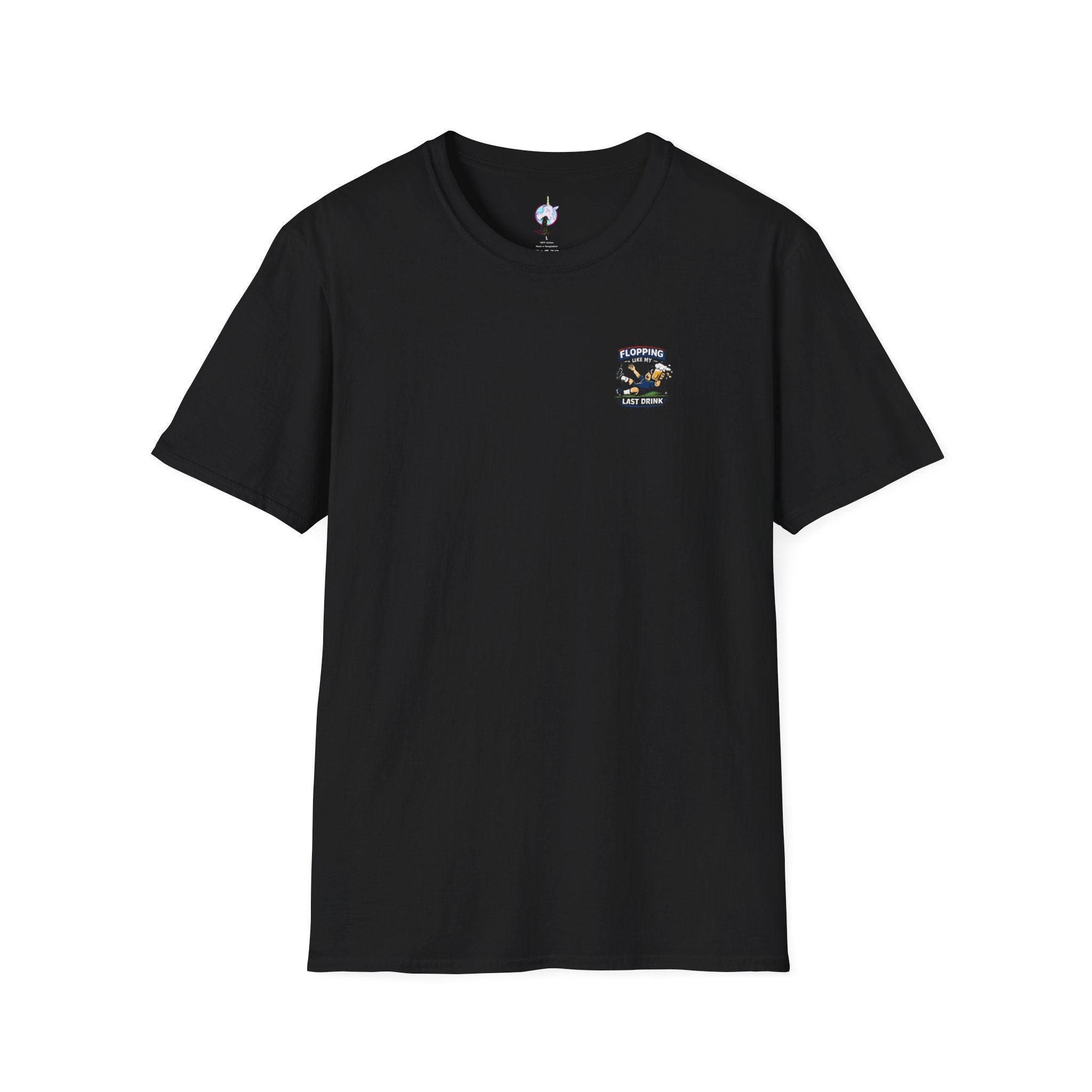 Flopping Like My Last Drink T-Shirt – Funny Bar &amp; Beer Drinking Tee
