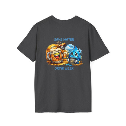 Save Water Drink Beer T-Shirt — Funny Beer &amp; Water Cartoon Tee
