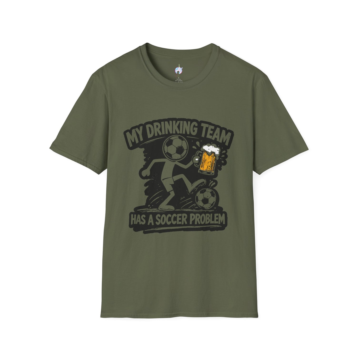 My Drinking Team Has a Soccer Problem T-Shirt — Funny Soccer Beer Shirt for Fans &amp; Parties